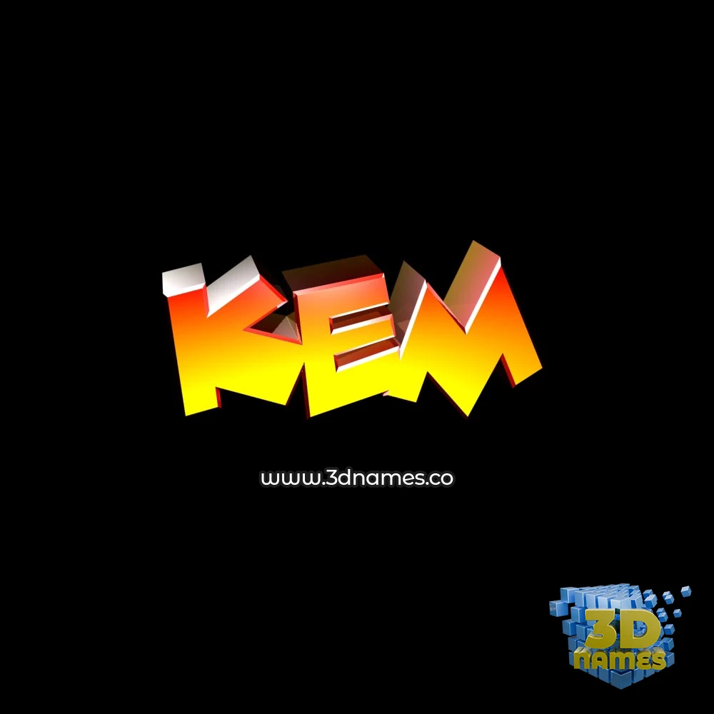 kem in Black Background style - 3D name wallpaper