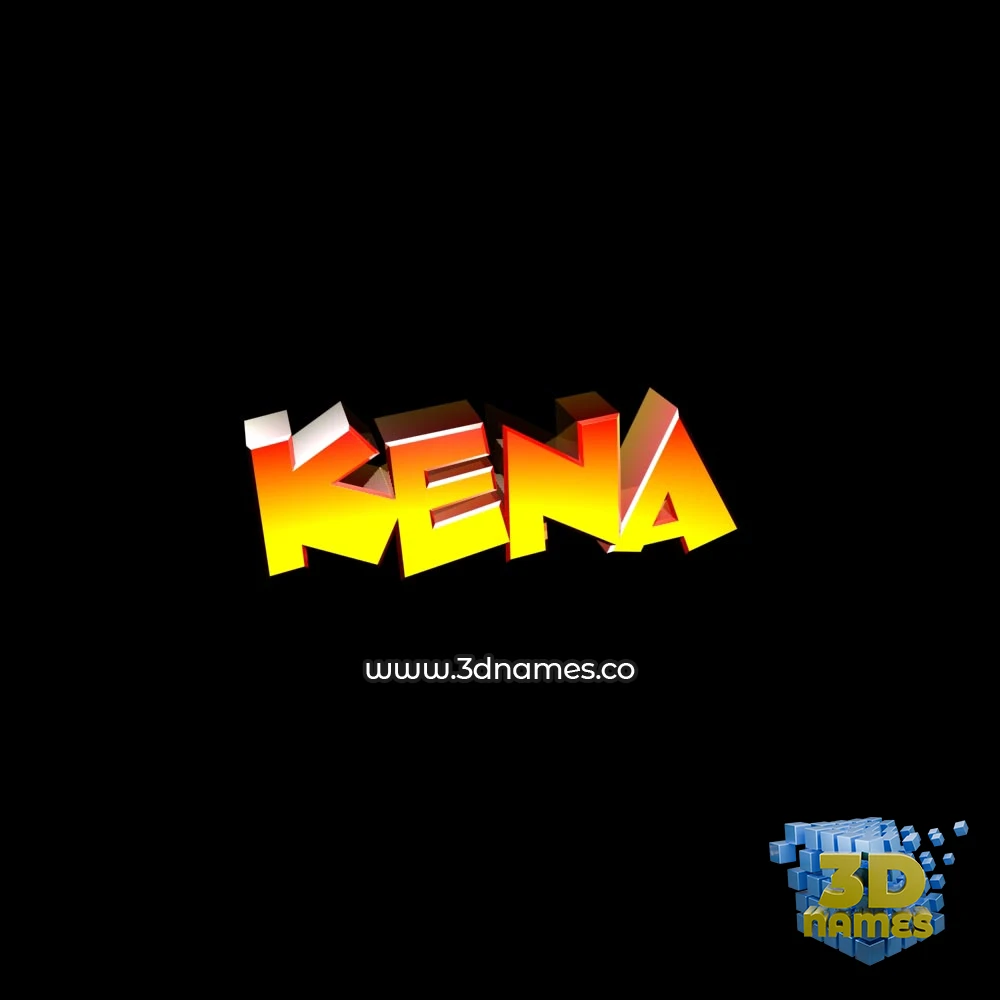 kena in Black Background style - 3D name wallpaper