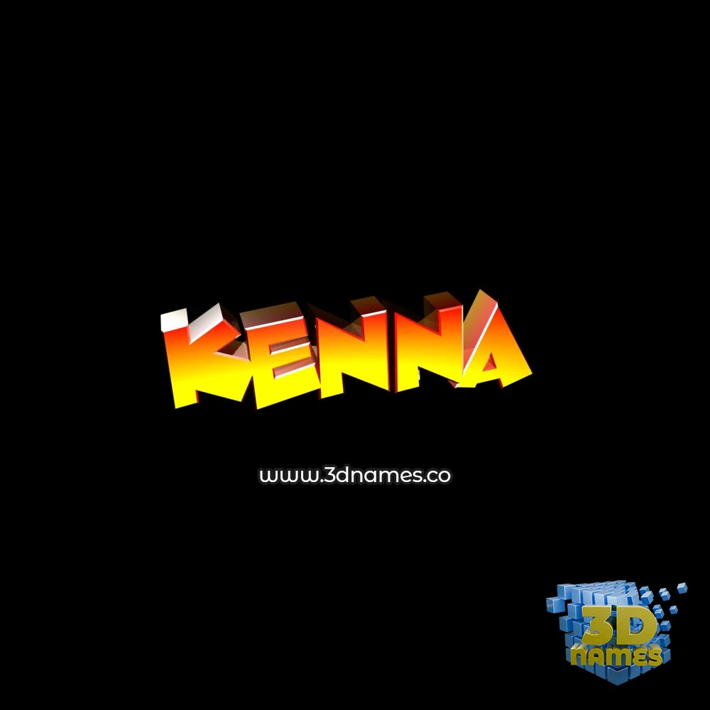 kenna in Black Background style - 3D name wallpaper