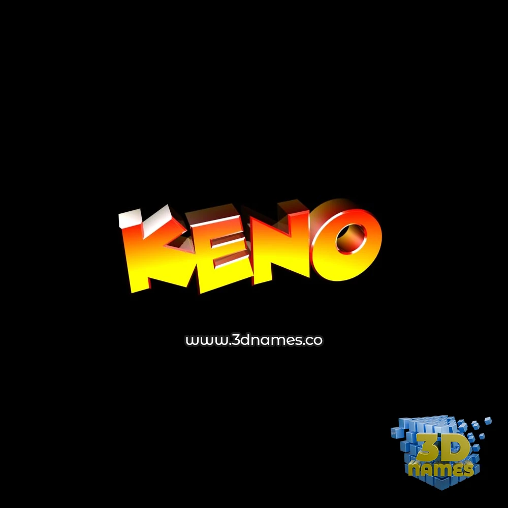 keno in Black Background style - 3D name wallpaper