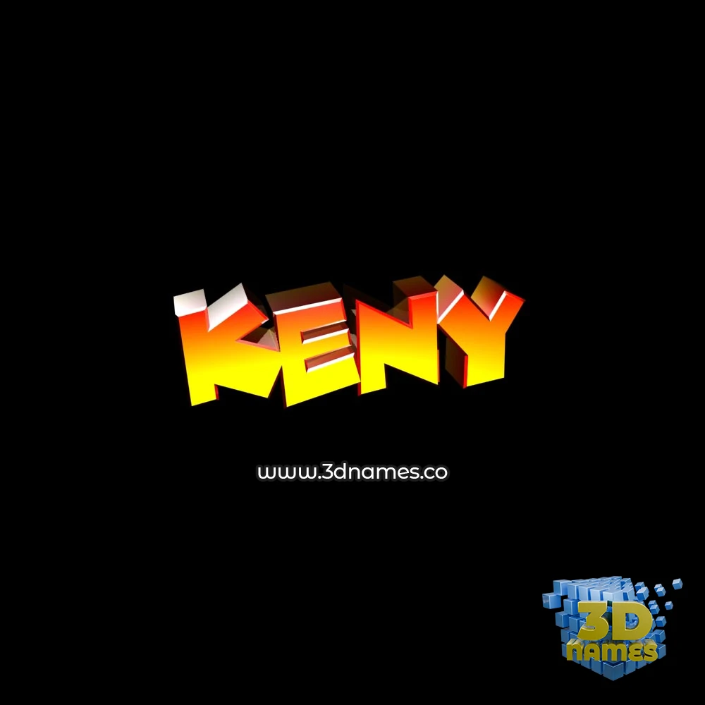 keny in Black Background style - 3D name wallpaper