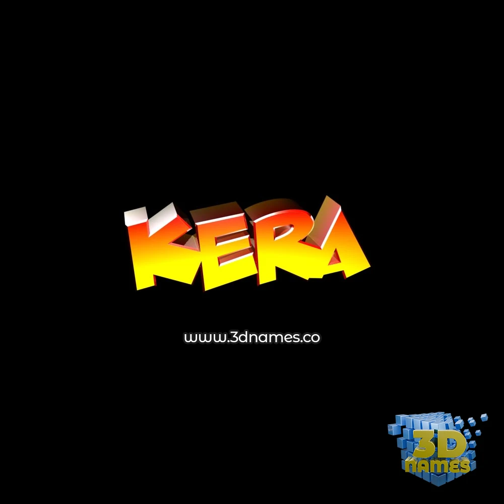kera in Black Background style - 3D name wallpaper