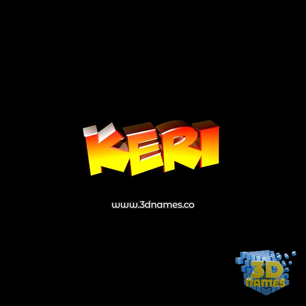 keri in Black Background style - 3D name wallpaper