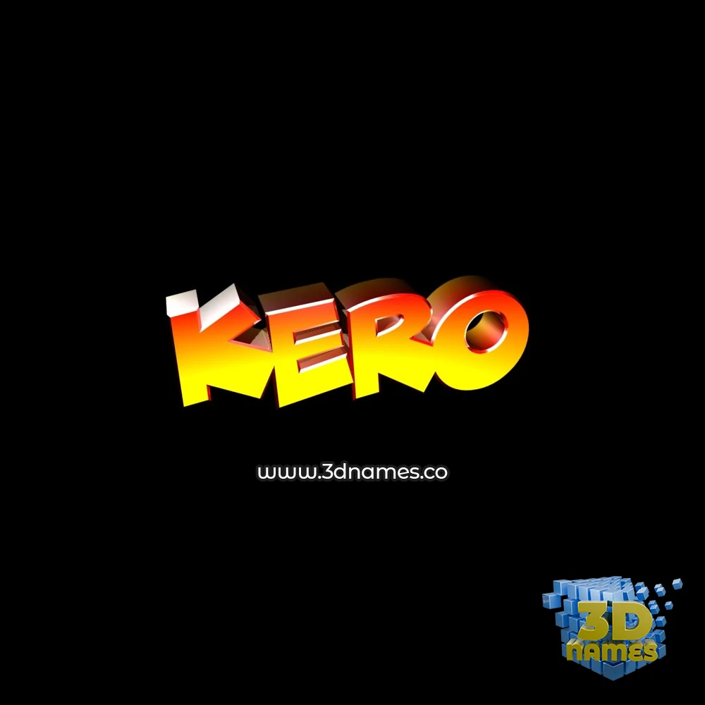 kero in Black Background style - 3D name wallpaper
