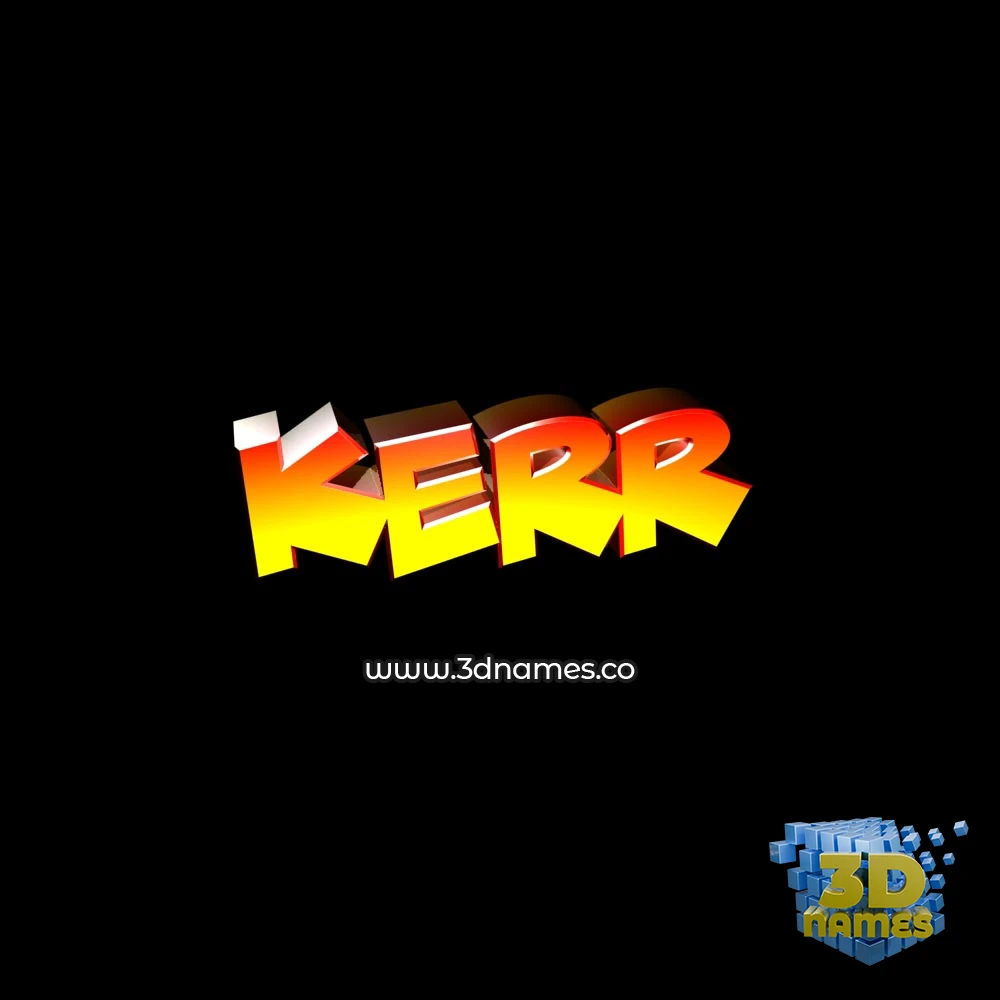 kerr in Black Background style - 3D name wallpaper