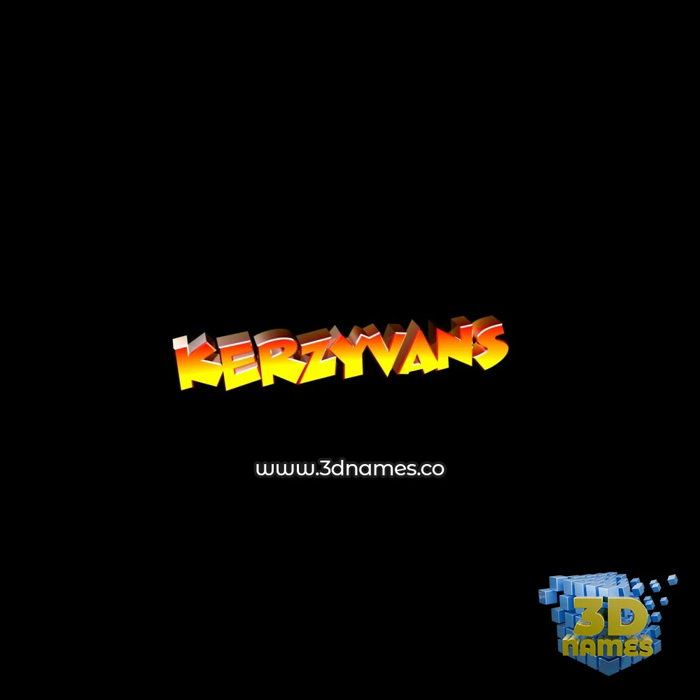 kerzyvans in Black Background style - 3D name wallpaper