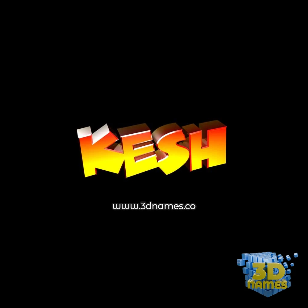 kesh in Black Background style - 3D name wallpaper