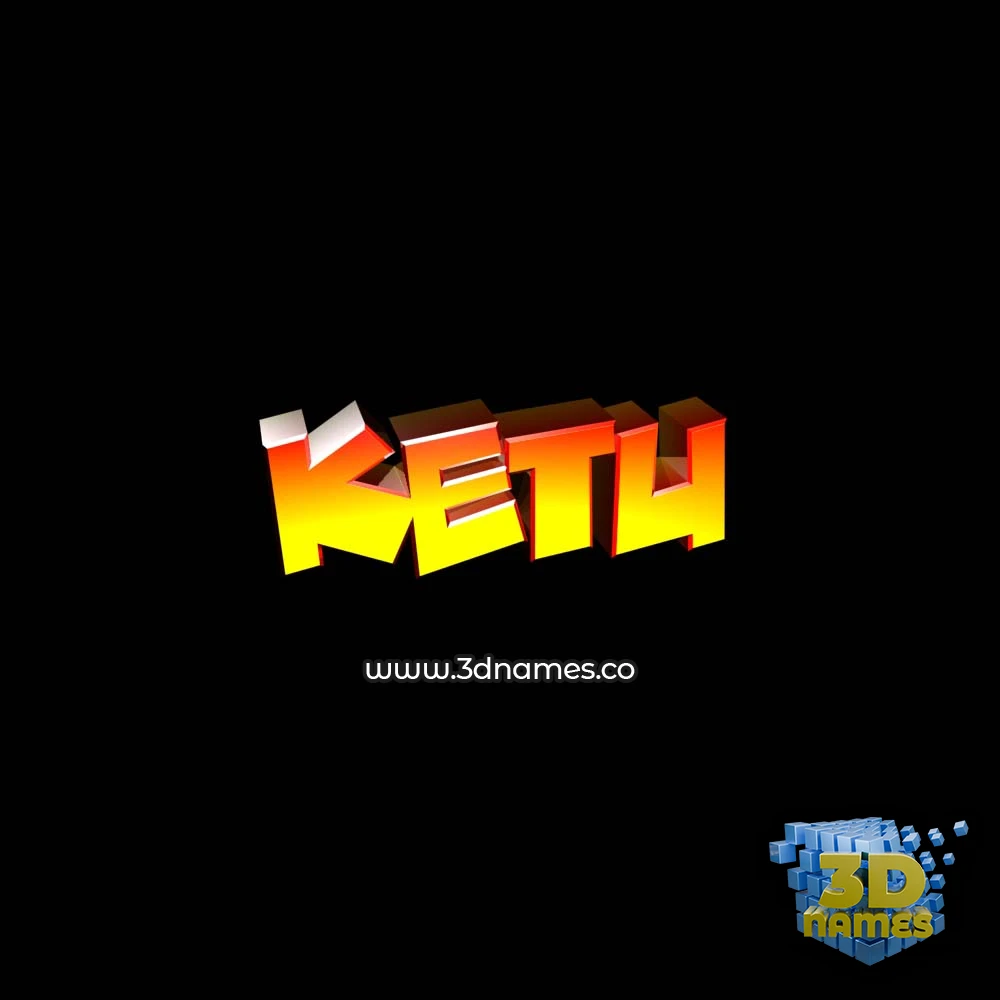 ketu in Black Background style - 3D name wallpaper