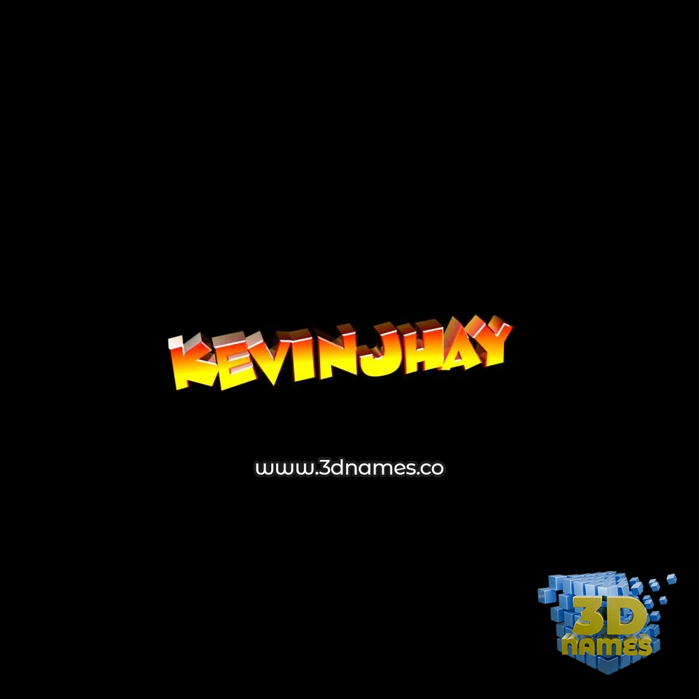 kevinjhay in Black Background style - 3D name wallpaper