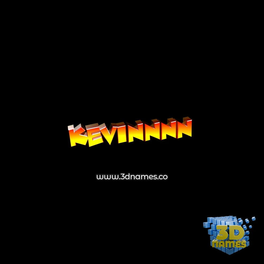 kevinnnn in Black Background style - 3D name wallpaper