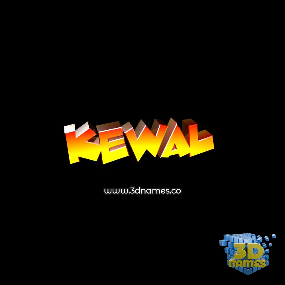 kewal in Black Background style - 3D name wallpaper
