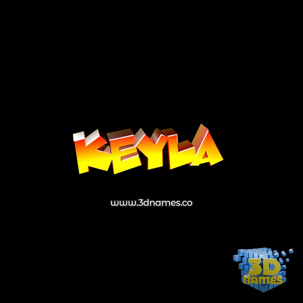 keyla in Black Background style - 3D name wallpaper