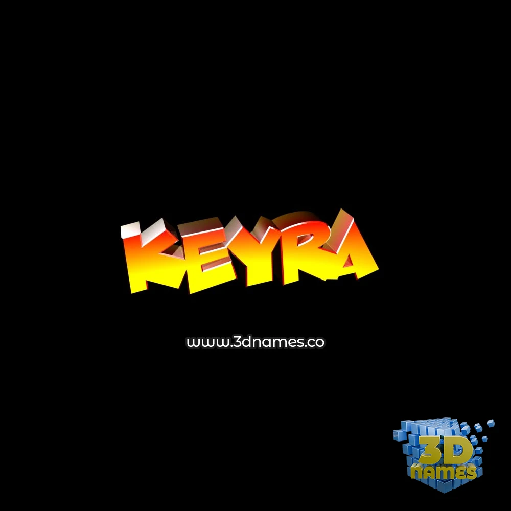 keyra in Black Background style - 3D name wallpaper
