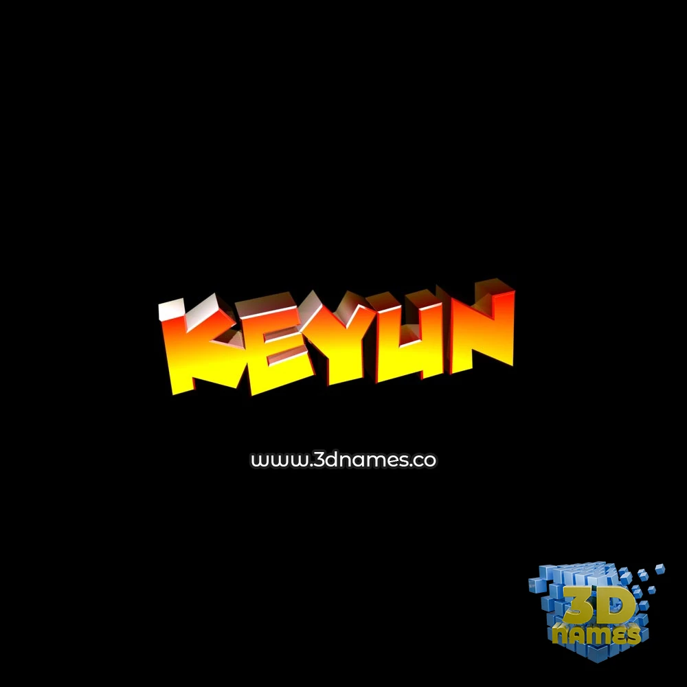 keyun in Black Background style - 3D name wallpaper
