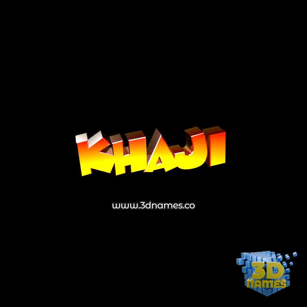khaji in Black Background style - 3D name wallpaper