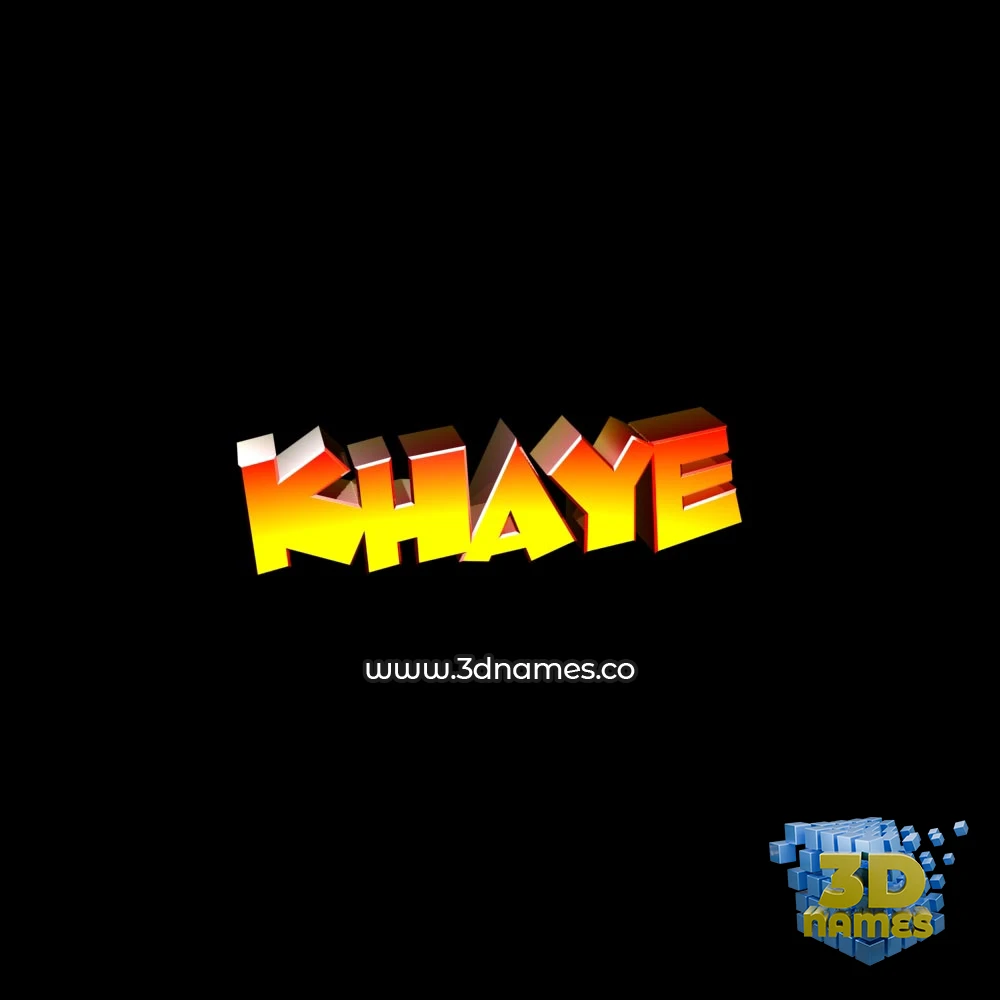 khaye in Black Background style - 3D name wallpaper