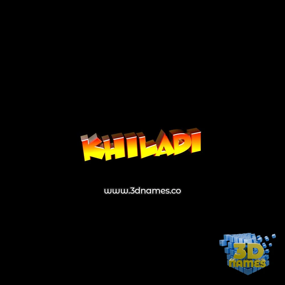khiladi in Black Background style - 3D name wallpaper