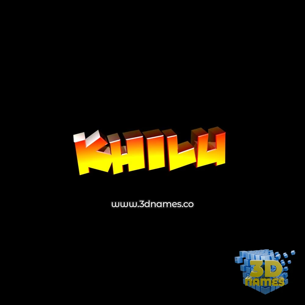khilu in Black Background style - 3D name wallpaper