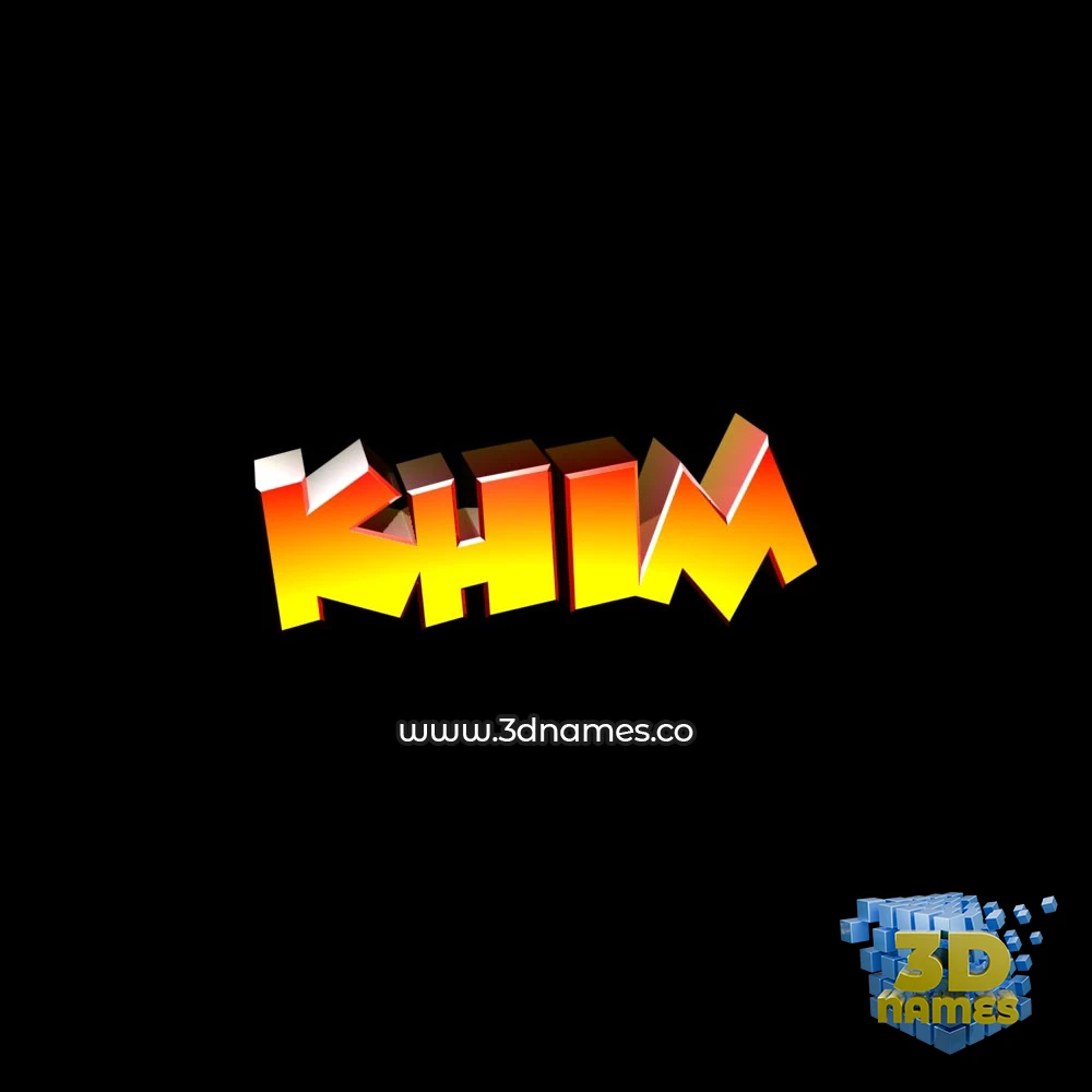 khim in Black Background style - 3D name wallpaper