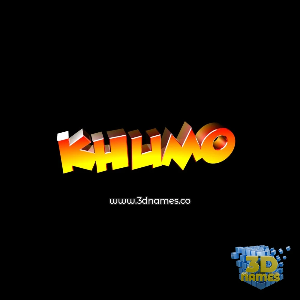 khumo in Black Background style - 3D name wallpaper
