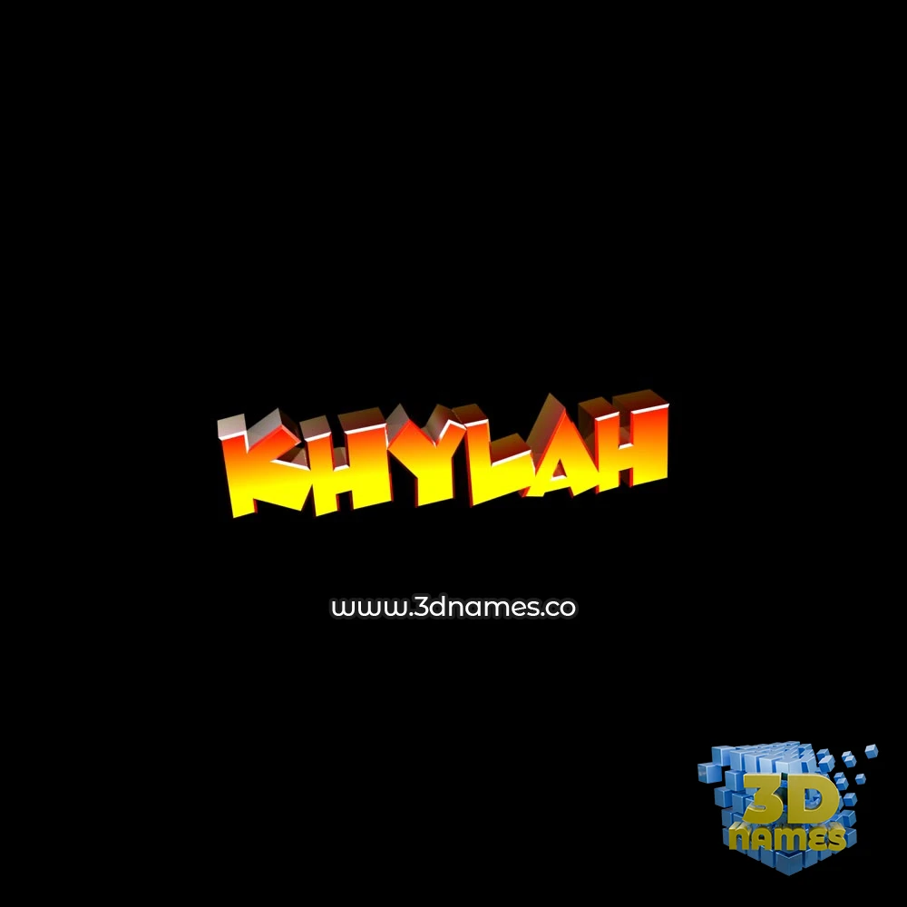 khylah in Black Background style - 3D name wallpaper