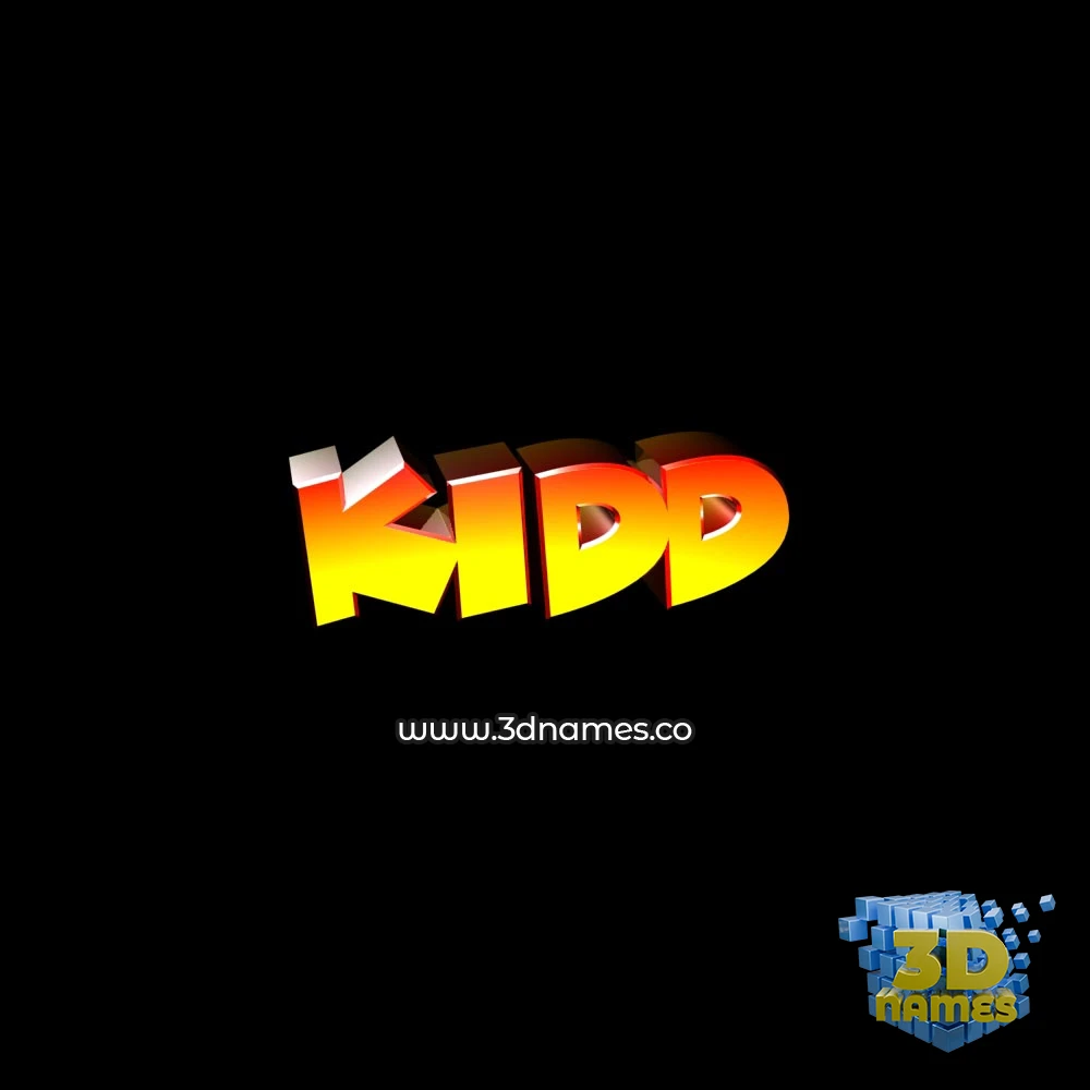 kidd in Black Background style - 3D name wallpaper