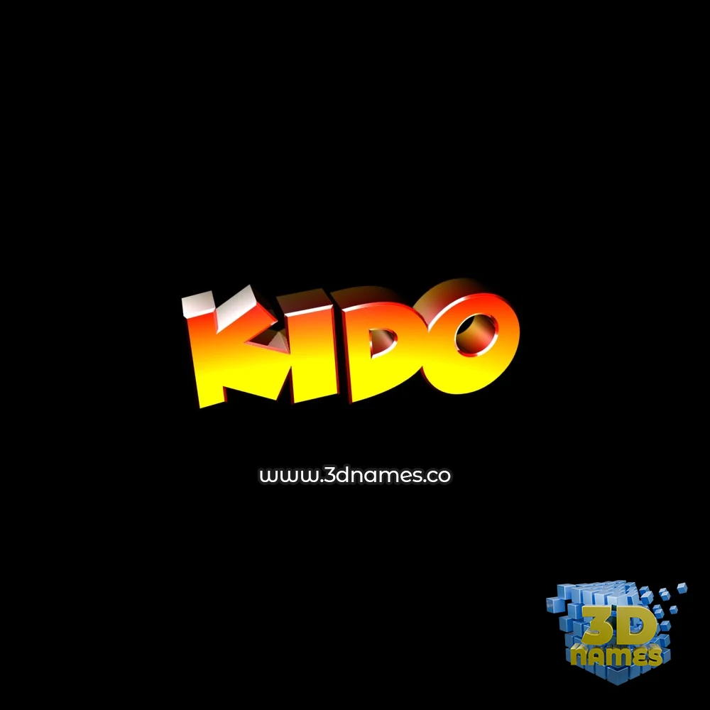 kido in Black Background style - 3D name wallpaper