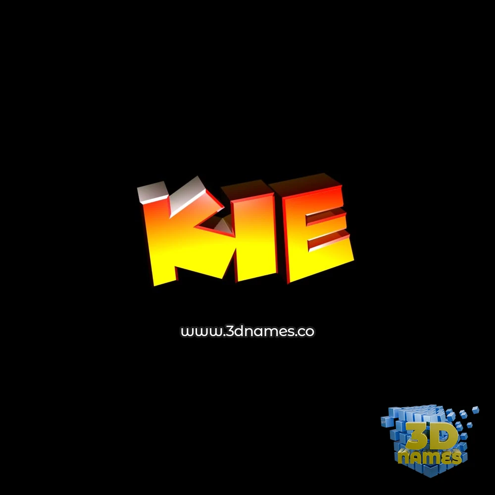 kie in Black Background style - 3D name wallpaper