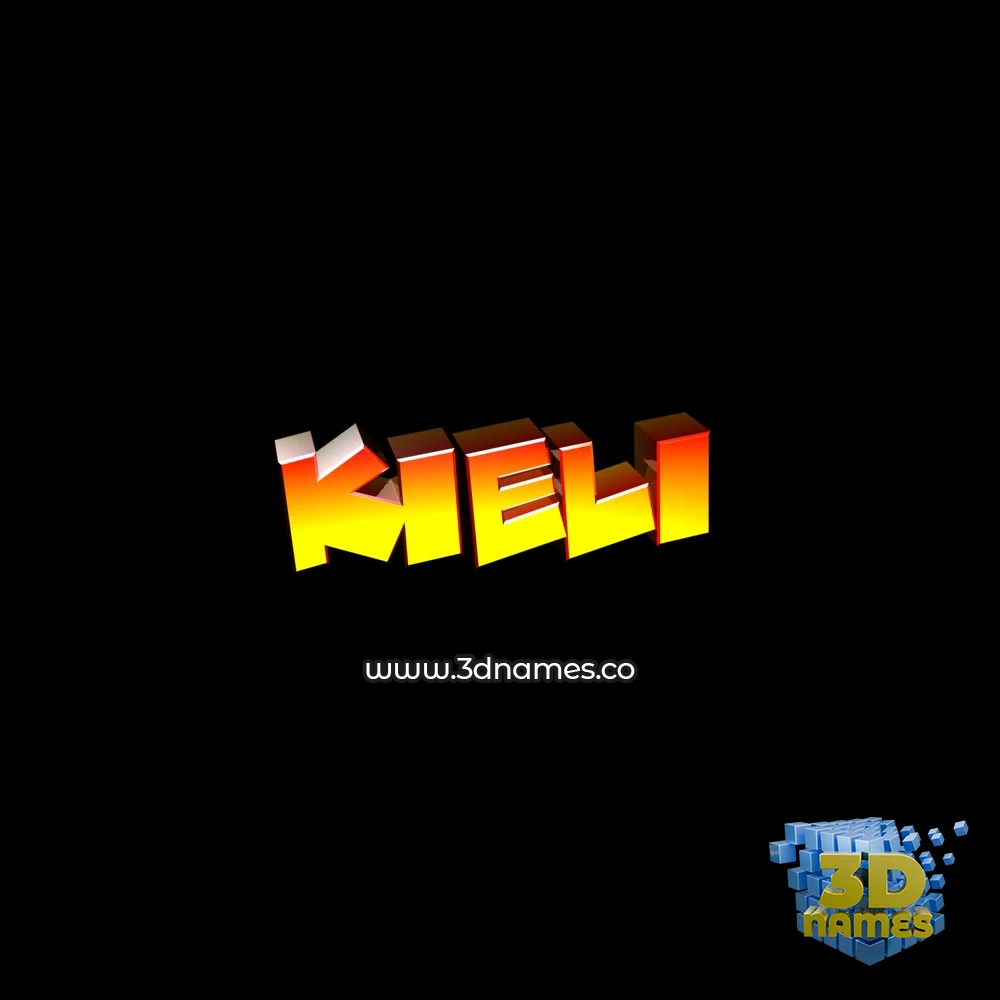 kieli in Black Background style - 3D name wallpaper
