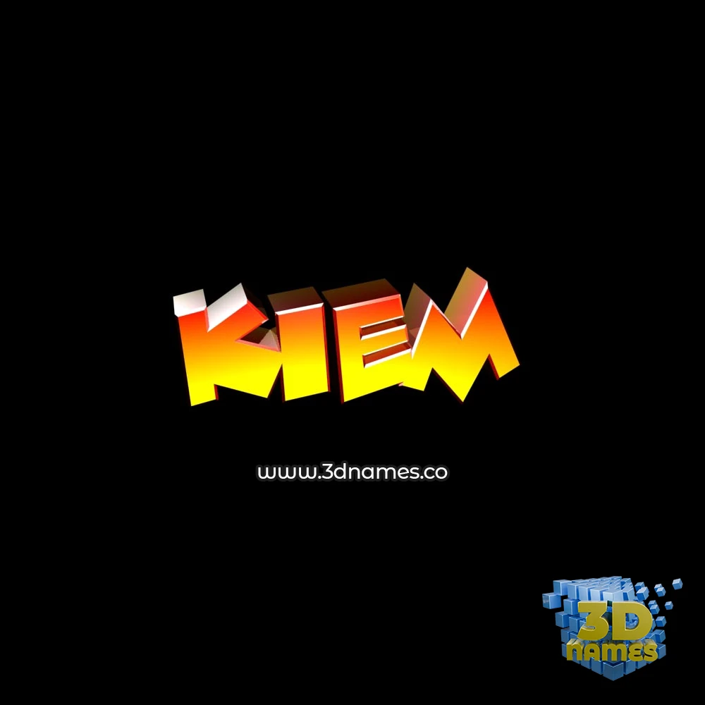 kiem in Black Background style - 3D name wallpaper