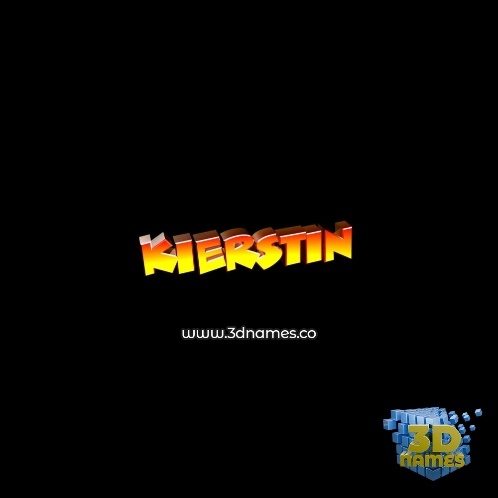 kierstin in Black Background style - 3D name wallpaper