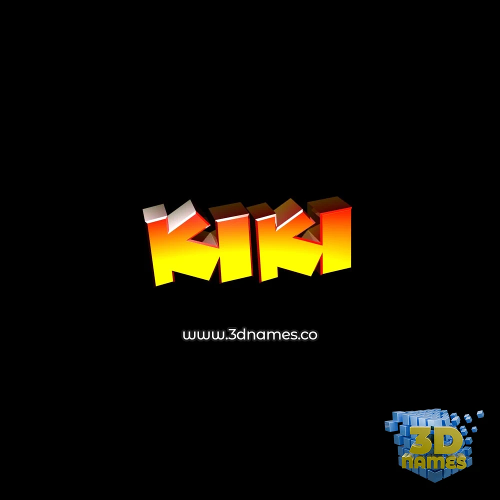 kiki in Black Background style - 3D name wallpaper