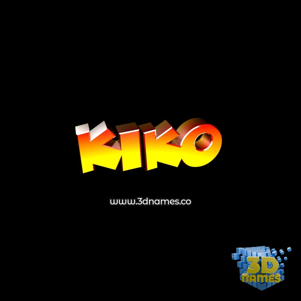 kiko in Black Background style - 3D name wallpaper