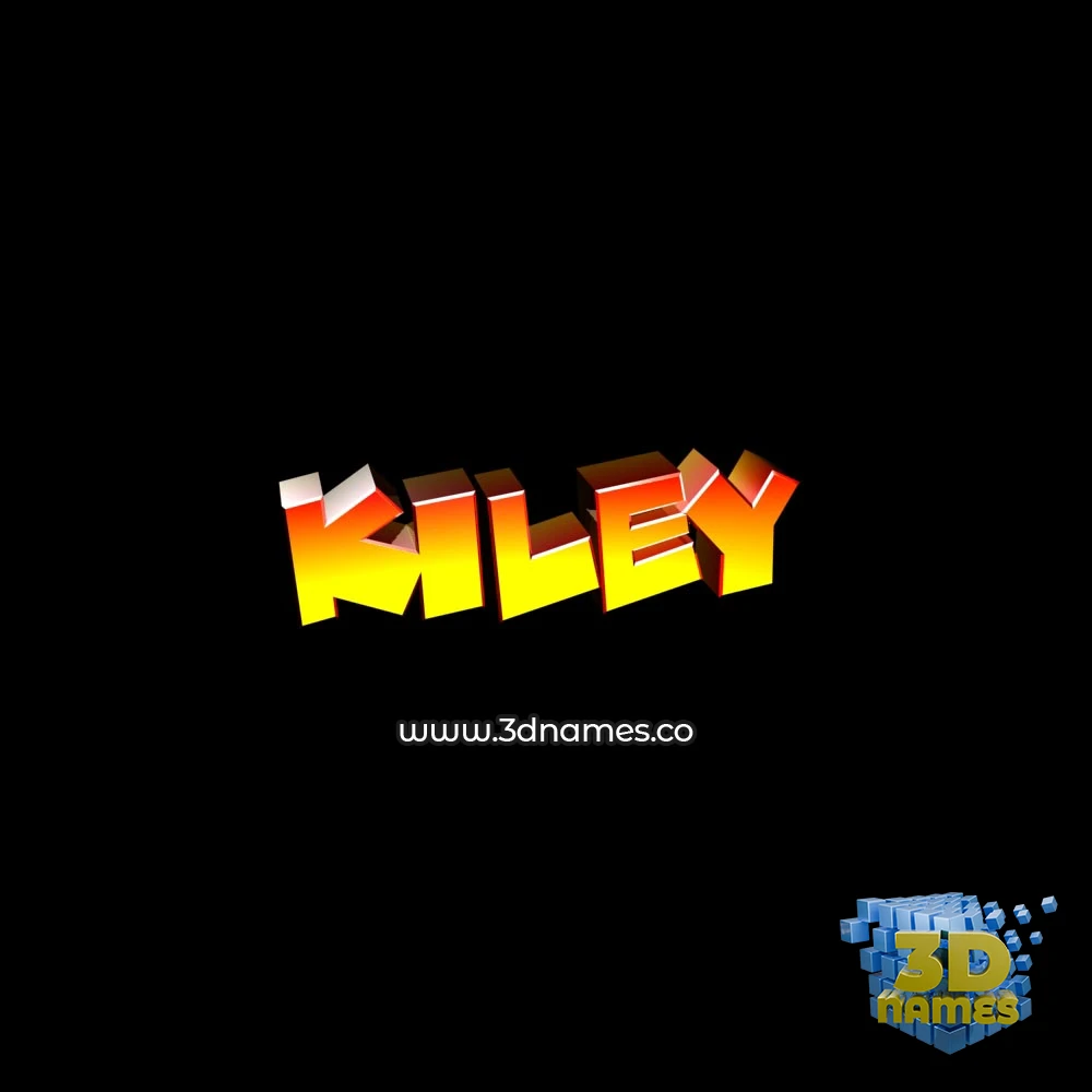 kiley in Black Background style - 3D name wallpaper