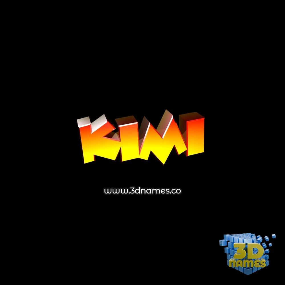 kimi in Black Background style - 3D name wallpaper