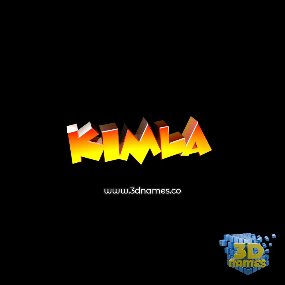 kimla in Black Background style - 3D name wallpaper