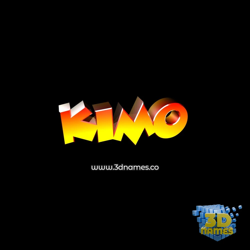 kimo in Black Background style - 3D name wallpaper