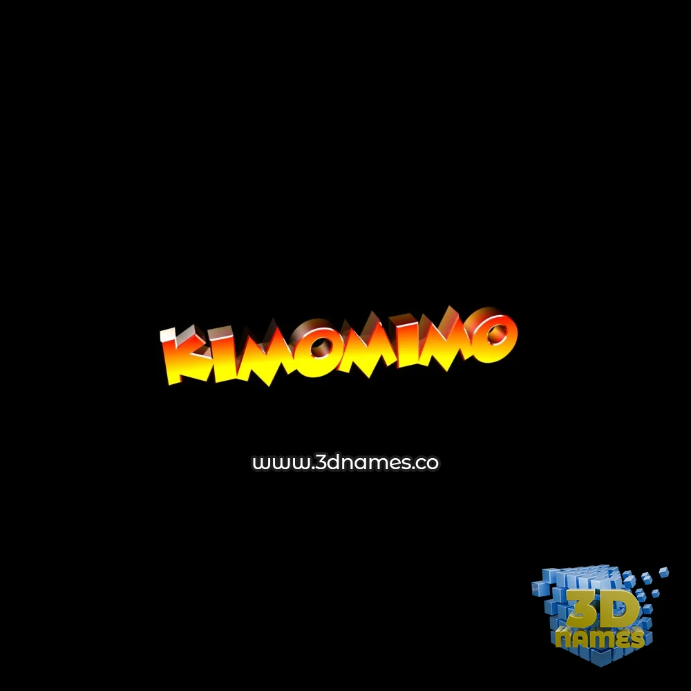 kimomimo in Black Background style - 3D name wallpaper