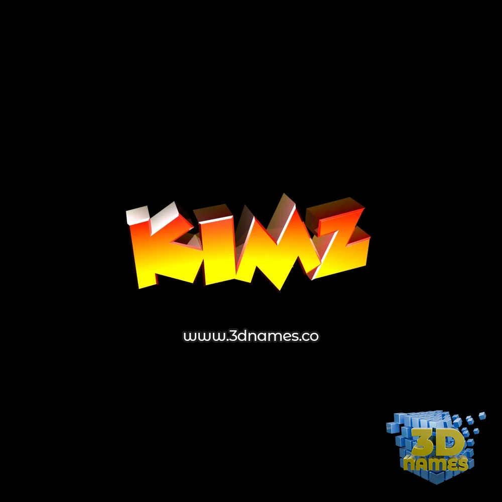 kimz in Black Background style - 3D name wallpaper