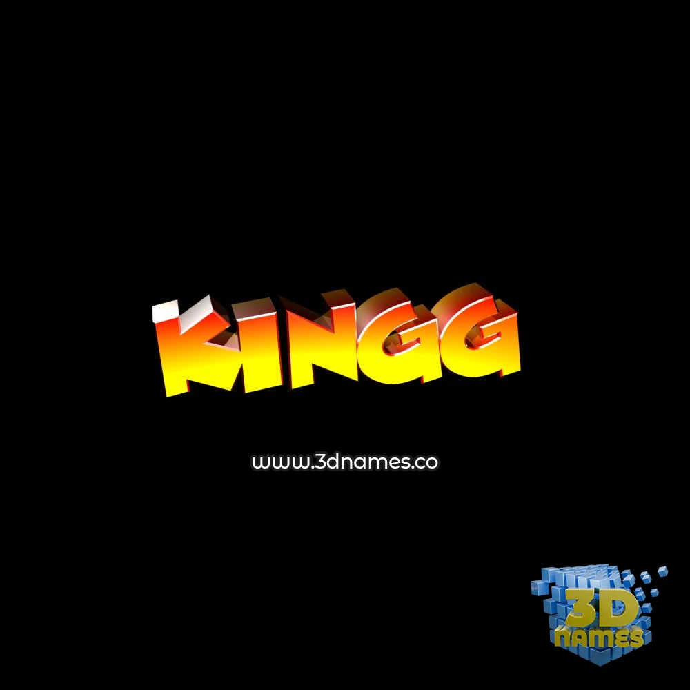 kingg in Black Background style - 3D name wallpaper