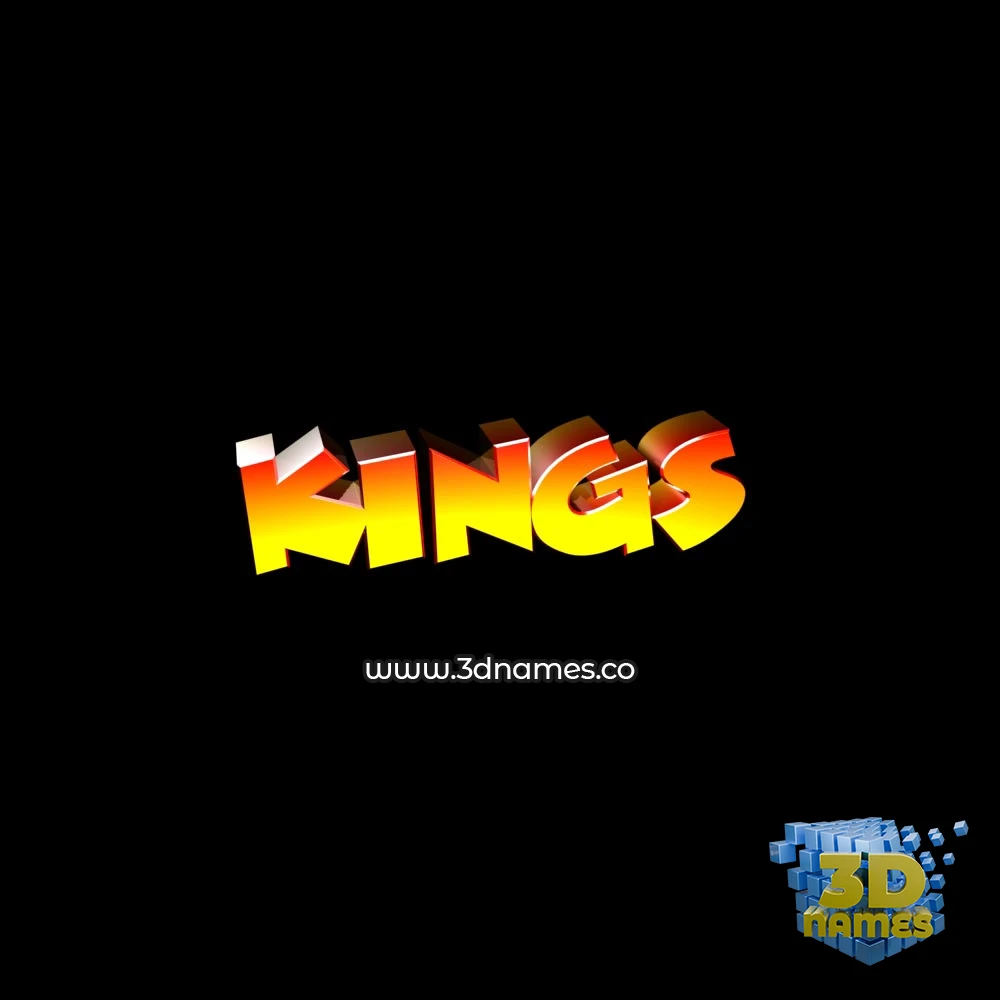 kings in Black Background style - 3D name wallpaper