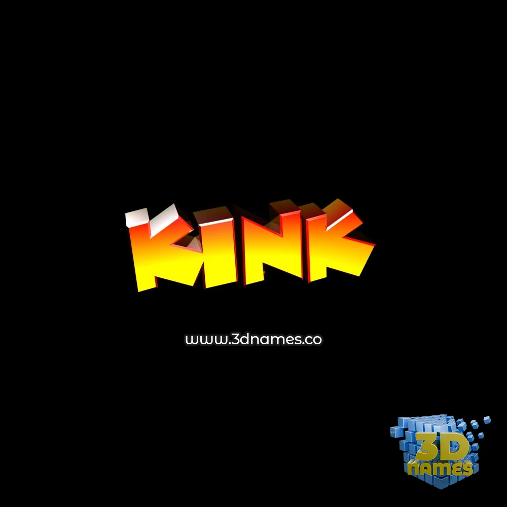 kink in Black Background style - 3D name wallpaper