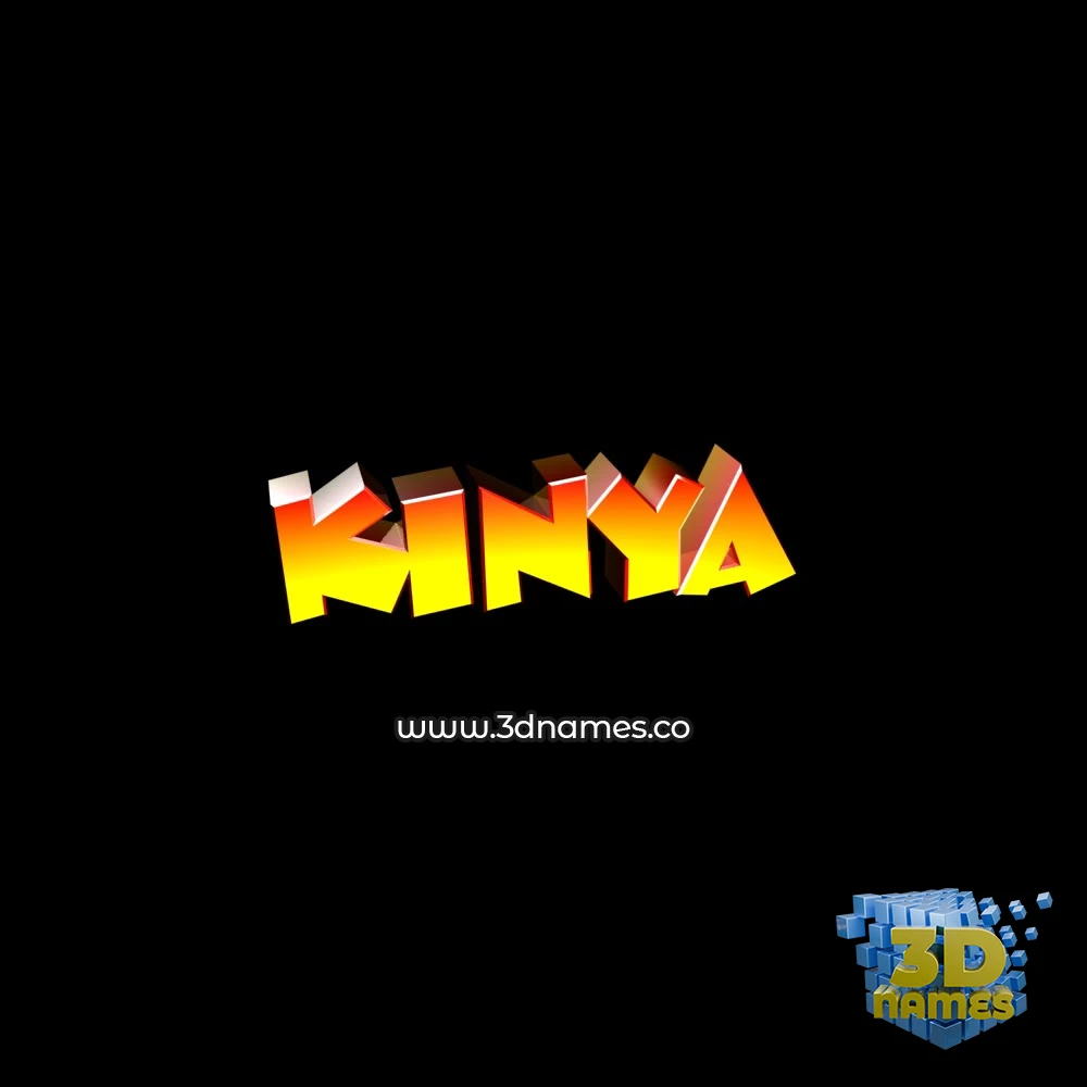 kinya in Black Background style - 3D name wallpaper