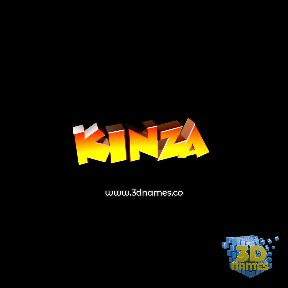 kinza in Black Background style - 3D name wallpaper