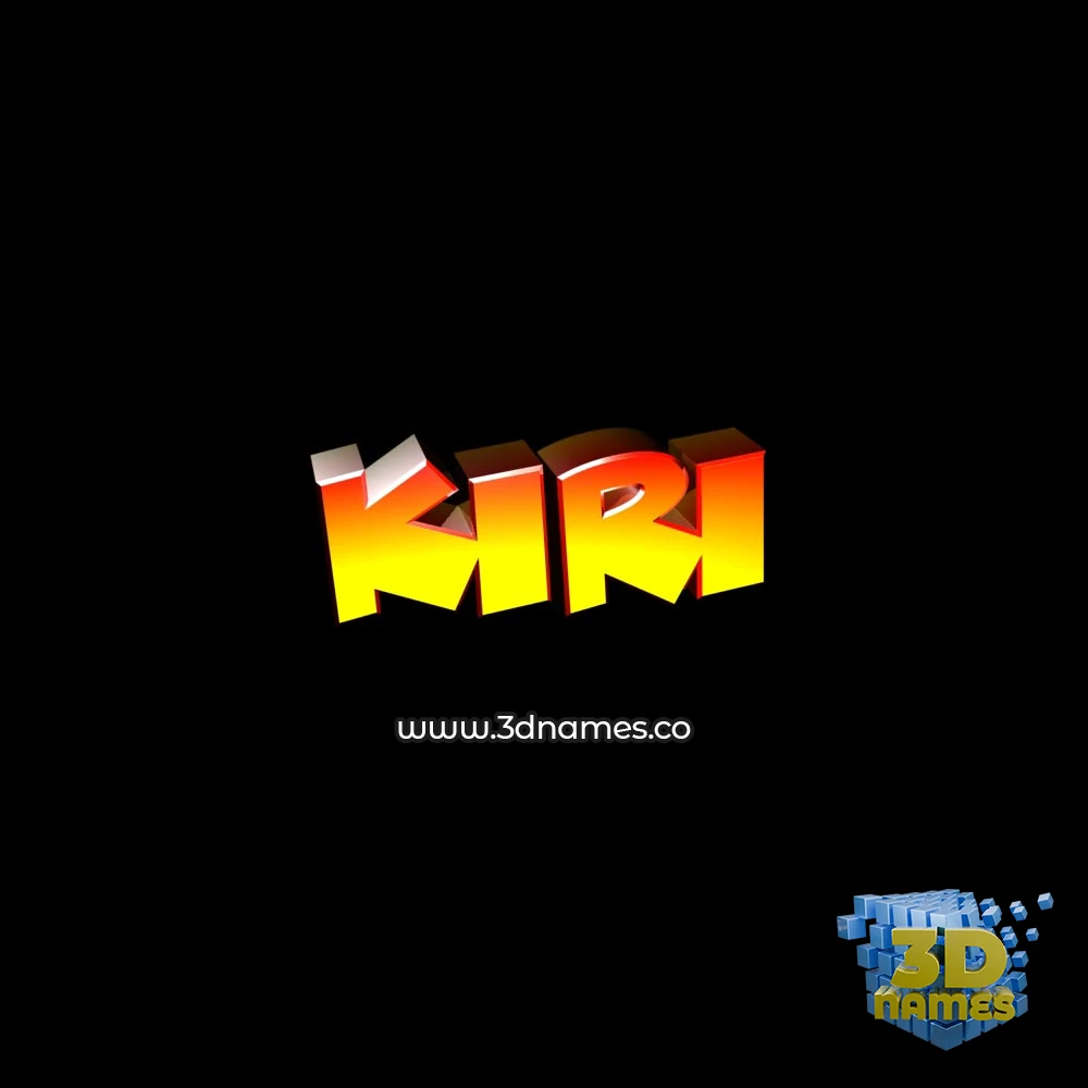 kiri in Black Background style - 3D name wallpaper