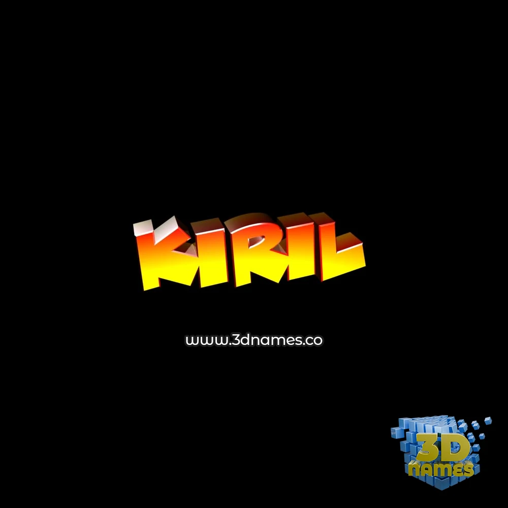 kiril in Black Background style - 3D name wallpaper