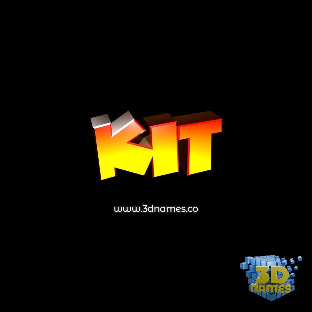 kit in Black Background style - 3D name wallpaper
