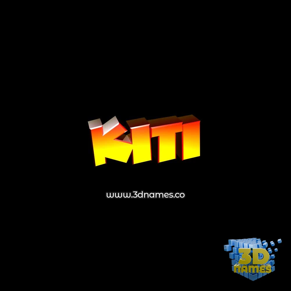 kiti in Black Background style - 3D name wallpaper