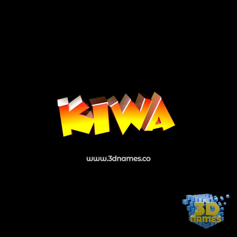 kiwa in Black Background style - 3D name wallpaper