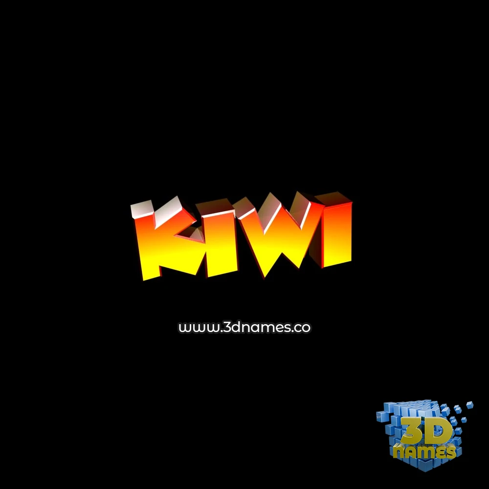 kiwi in Black Background style - 3D name wallpaper